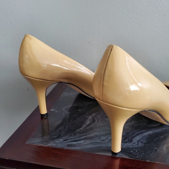 Jon Josef Paris Light Nude Patent Leather Pointy Toe Heels Pump Women's Size 11M - Picture 8 of 11